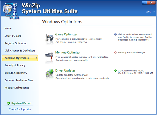 PC tools optimize your PC